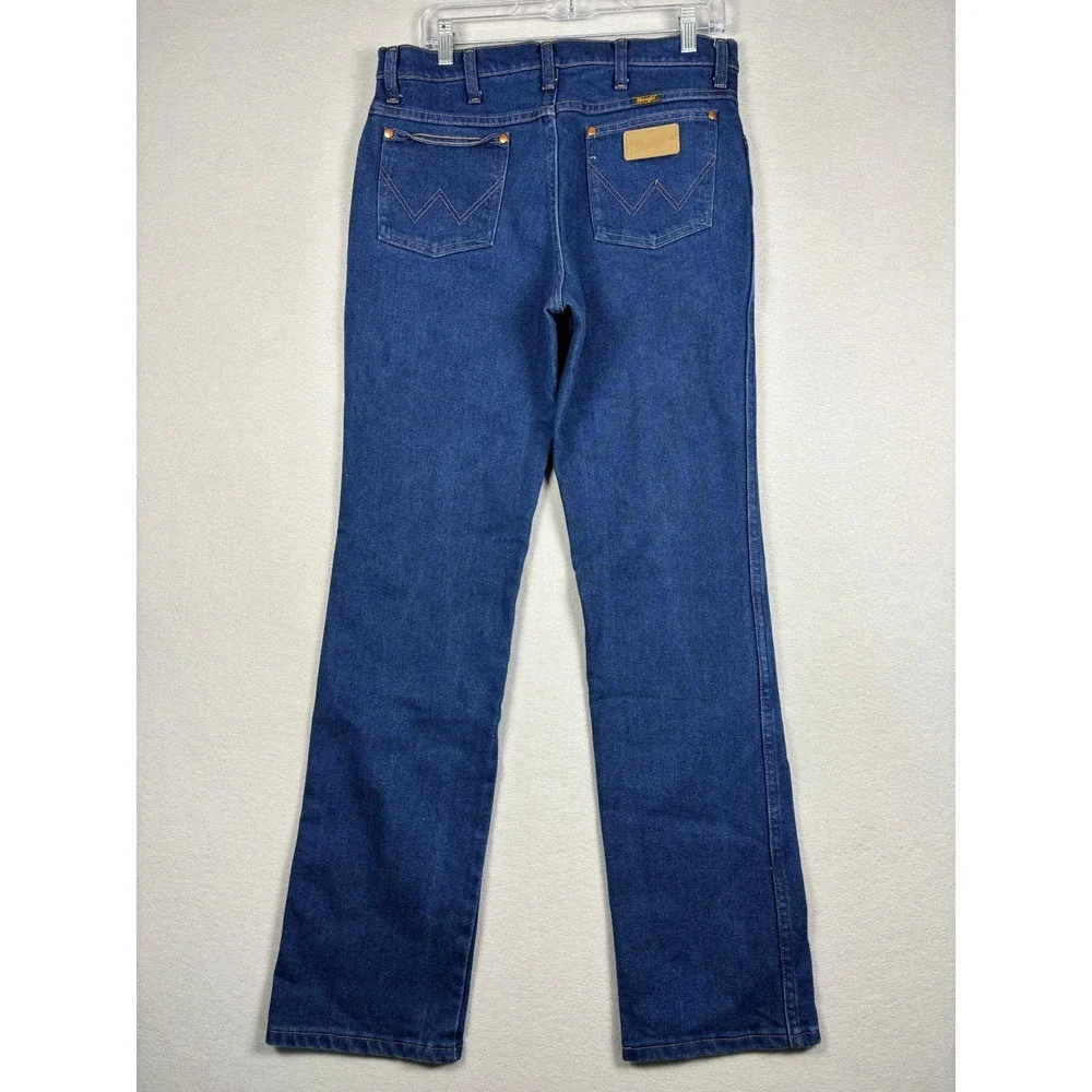 Wrangler 938NAV Cowboy Cut Slim Fit Jeans 33x33 Navy Denim Western Mens